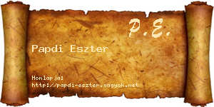 Papdi Eszter névjegykártya