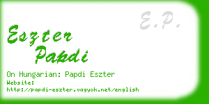 eszter papdi business card